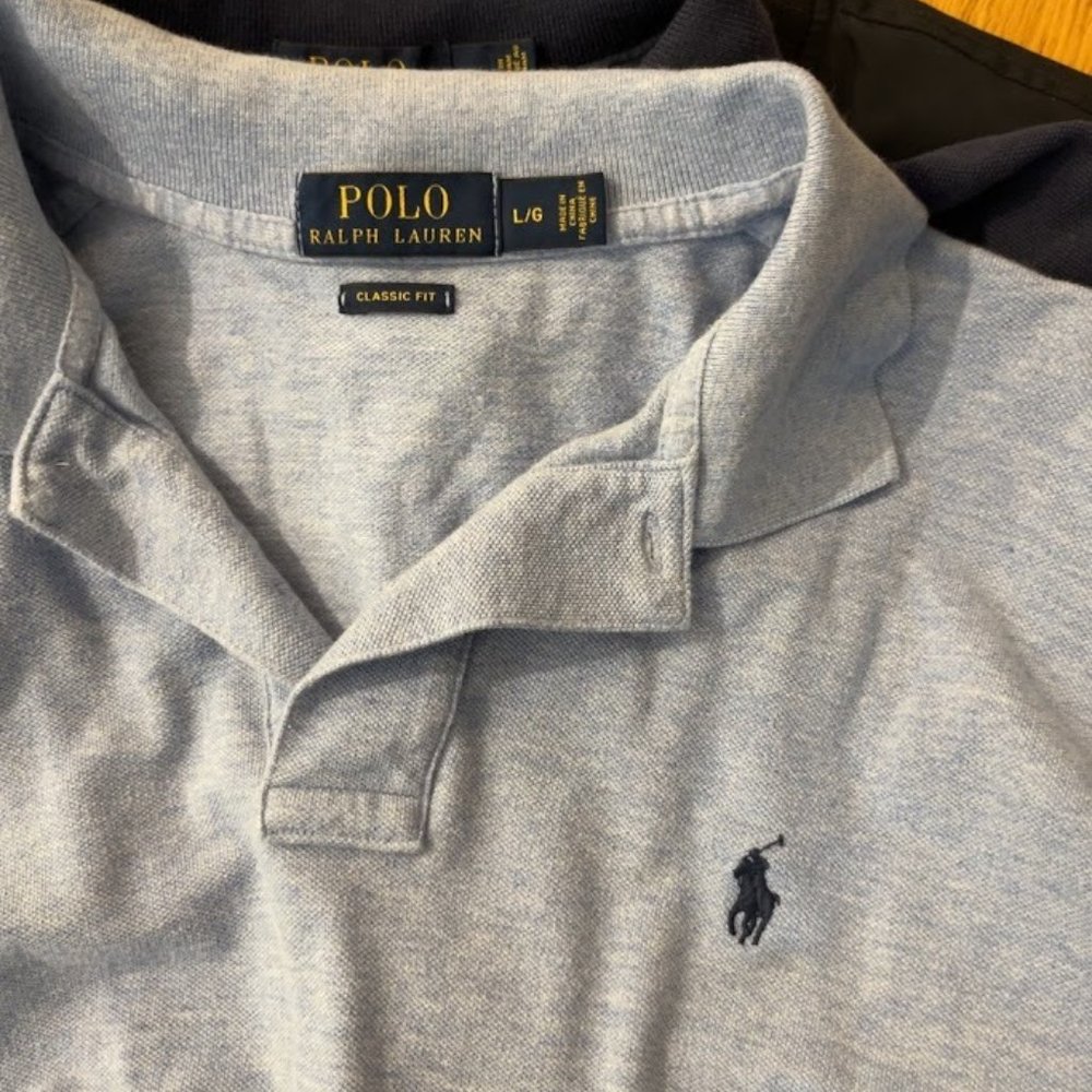 Classic Fit Polo Shirt - Light Blue- Size L